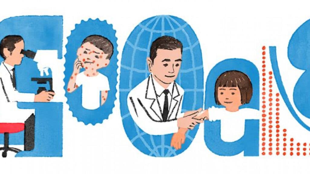 Τον Ιάπωνα ιολόγο Δρ Michiaki Takahashi, ο οποίος ανέπτυξε το πρώτο εμβόλιο κατά της ανεμοβλογιάς το 1974 τιμά η Google με το σημερινό της Doodle.