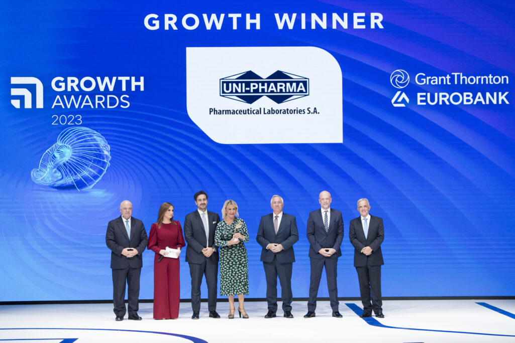 Η UNI-PHARMA SA αναδείχθηκε ως Growth Winner στα Βραβεία Ανάπτυξης και Ανταγωνιστικότητας "Growth Awards" που διοργάνωσαν για έβδομη συνεχή χρονιά η Eurobank και η Grant Thornton.